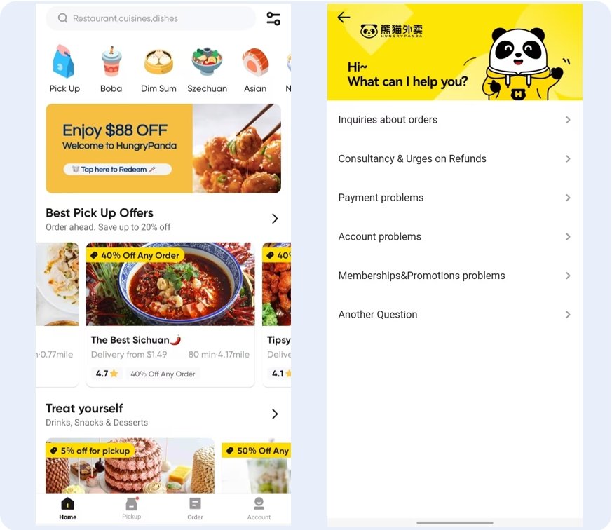HungryPandaのフードデリバリープラットフォーム