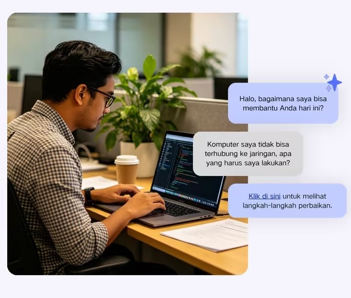 IT技術担当者がUdeskのITサービスマネジメントプラットフォームを使用してITSMチケットにリアルタイムで応答